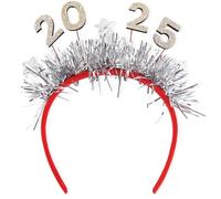 Watreketal Serre Tete,Bandeau à cheveux avec lettres et paillettes pour le Nouvel An 2025, accessoire de maquillage pour femme, idéal pour la photographie, les fêtes de Noël
