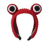 Watreketal Serre Tete,Bandeau d'animal de dessin animé tricoté pour cerceau de cheveux de grenouille Bandeau de fête d'Halloween Bandeau de lavage du visage pour fête créative C