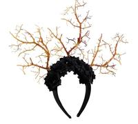 Watreketal Serre Tete,Bandeau de branche délicat avec rose Cosplay Party COSPLAY Halloween Rose Costume de jeu de rôle Spectacle en direct Couvre-chef