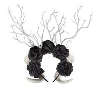 Watreketal Serre Tete,Bandeau de branche sombre pour fête d'Halloween, cosplay, Mardi Gras, accessoires de coiffure, corne de chèvre délicate pour Noël
