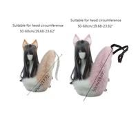 Watreketal Serre Tete,Bandeau de cosplay pour femme, ceinture, queue d'animal, accessoires de fête, costume d'Halloween pour cadeaux de Noël