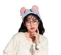 Watreketal Serre Tete,Bandeau élastique en fourrure avec nœud en peluche pour enveloppement de tête, bandeaux de dessin animé, bandeau de maquillage, jolis accessoires pour cheveux doux