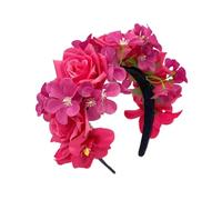 Watreketal Serre Tete,Bandeau en forme de fleur de tempérament, cerceau de cheveux ethnique, mariée femme, fête de mariage de printemps, couvre-chef pour la photographie