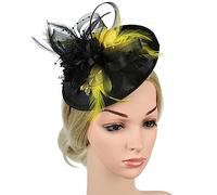 Watreketal Serre Tete,Bandeau Fascinator Tea Party KentuckyDerbyHat pour femmes Coiffe à fleurs en maille Chapeau de robe Dame Mariage Bowler