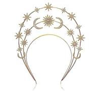 Watreketal Serre Tete,Bandeau Halo-Crown pour femmes Bandeau de mariage Vierge Marie Bandeau de soleil Coiffe féminine Décorations de cheveux de fête