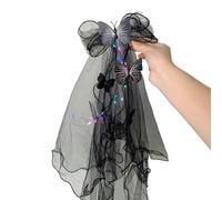 Watreketal Serre Tete,Bandeau lumineux pour mariée d'Halloween, couvre-chef de fête de cosplay de mariée fantôme brillante, cerceau pour cheveux, déguisement d'Halloween
