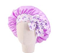 Watreketal Serre Tete,Bonnet de nuit élastique pour enfants avec nœud décoratif, réversible, couleur unie, pour tout-petits