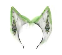 Watreketal Serre Tete,Cerceau à cheveux en forme d'oreille de loup avec franges, décoration de boucle d'oreille, support de cheveux, couvre-chef de fête de cosplay pour adolescents et adultes