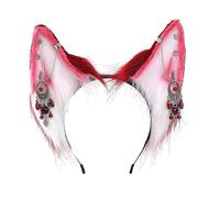 Watreketal Serre Tete,Cerceau à cheveux en forme d'oreille de loup avec franges, décoration de boucle d'oreille, support de cheveux, couvre-chef de fête de cosplay pour adolescents et adultes