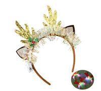 Watreketal Serre Tete,Cerceau à cheveux LED de célébration de Noël avec guirlandes Bandeau de diffusion en direct Couvre-chef du Nouvel An pour adolescents adultes unisexe