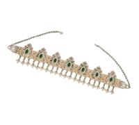 Watreketal Serre Tete,Chaîne de tête de mariage arabe avec strass, diadèmes ethniques creux, chaîne de tête, chaîne de front, ornement de cheveux de front en cristal