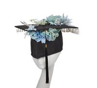 Watreketal Serre Tete,Chapeau académique Académies Souvenirs Casquettes pour ornements décoratifs Pendentif scolaire Bachelor Réaliste Fleur Chapeau de remise de diplôme