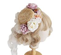 Watreketal Serre Tete,Chapeau de plage léger et plat pour femme, pliable, motif floral, décontracté, pare-soleil, dessus plat, voyage pour le soleil