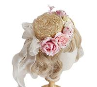 Watreketal Serre Tete,Chapeau de plage léger et plat pour femme, pliable, motif floral, décontracté, pare-soleil, dessus plat, voyage pour le soleil