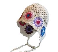Watreketal Serre Tete,Chapeau élastique anti-UV tricoté au crochet pour femme et homme, chapeau creux respirant, doux, fournitures pour temps chaud