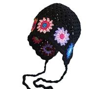 Watreketal Serre Tete,Chapeau élastique anti-UV tricoté au crochet pour femme et homme, chapeau creux respirant, doux, fournitures pour temps chaud