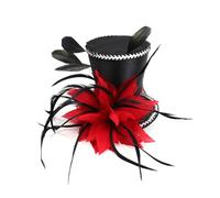 Watreketal Serre Tete,Chapeau fascinateur pour soirée de thé, chapeau pour soirée masquée, haut-de-forme pour femme, chapeau pilulier, grande coiffe à fleurs