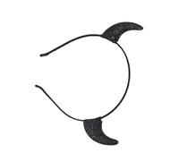 Watreketal Serre-tête en corne de diable en poudre scintillante pour fête, réunion, cosplay, serre-tête série sombre, accessoire de costume d'Halloween
