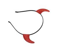 Watreketal Serre-tête en corne de diable en poudre scintillante pour fête, réunion, cosplay, serre-tête série sombre, accessoire de costume d'Halloween
