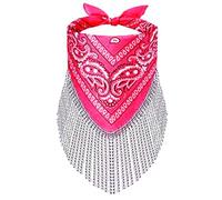 Watreketal Serre Tete,Foulard bandana pour femme enterrement de vie de jeune fille, foulard turban avec strass scintillants, couvre-chef