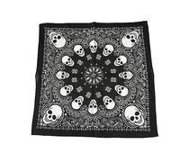 Watreketal Serre Tete,Foulard bandana tête de mort 19'' pour femmes et hommes, foulard carré extensible, turban, punk, léger, couvre-chef