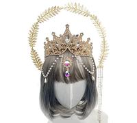 Watreketal Serre-tête halo-couronne pour femme Vierge Marie, bandeau de mariage, bandeau de soleil, bandeau de feuille, coiffe de fête