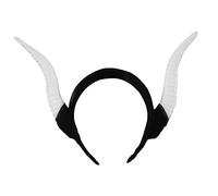 Watreketal Serre Tete,Serre-tête d'Halloween pour femme, longue corne de diable, cerceau pour cheveux, costume de cosplay, mascarade, fête, or, noir, blanc