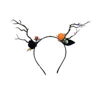 Watreketal Serre Tete,Serre-tête gothique clignotant en forme de bois de cerf pour enfants et adultes, déguisement de fête, bandeau lumineux du jour de la mort, accessoires d'Halloween