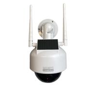 Watreketal Simulation en Dôme Fausse Sécurité CCTV Camera Simulation Moniteurs avec LED Clignotant Légère Extérieure Imperméable De Surveillances Simulées Caméras