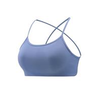 Watreketal Soutien-gorge athlétique respirant sans couture pour améliorer la ventilation et l'entraînement essentiel pour la pratique du yoga, du dos et du fitness, bleu clair, M
