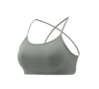 Watreketal Soutien-gorge athlétique respirant sans couture pour améliorer la ventilation et l'entraînement essentiel pour la pratique du yoga, du dos et du fitness, Vert, L
