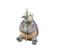 Watreketal Statue créative de tortues de pêche en résine Figurine Animal Sculpture pour extérieur Jardin Maison Décoration intérieure