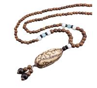 Watreketal Styles Collier de perles en bois élégant fait à la main Longue chaîne pour pulls, souvenir, taille unique, Comme décrit, Comme décrit.