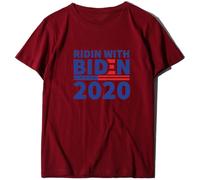 Watreketal T-shirt à manches courtes pour femmes et hommes 2020 avec lettres de campagne présidentielle imprimées, col rond, élections démocrates, streetwear, tailles S à 3XL, hauts amples pour les