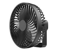 Watreketal Ventilateur de plafond portable 2000 mAh rechargeable par USB 16,5 cm avec crochet pour la maison, le chevet, le ventilateur d'extérieur