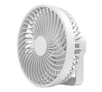 Watreketal Ventilateur de plafond portable 2000 mAh rechargeable par USB 16,5 cm avec crochet pour la maison, le chevet, le ventilateur d'extérieur