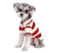 Watreketal Vetement Chien,Polo pour Petit Chien, Chemise Décontractée à Rayures à Deux Pattes, Costume pour Chiot, T-Shirt, Vêtements à La Mode pour Chien Bichon Français