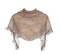 Watreketal Voile de chapelle ethnique en dentelle pour femme - Foulard Mantilla Turban - Bandeau pour la messe catholique - Écharpe pour femme - Châle triangulaire en dentelle, kaki, Taille unique