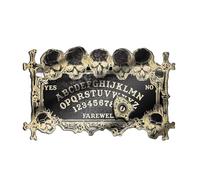 Watreketal Wood Spirit Planche parlante de divination avec plaquette de radiesthésie Outil de révélation de message mystique Fournitures de jeu Crâne Esprit avec Planchette