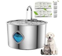 Watrify Cat Fountain, Watrify Cat Water Fountain 3.2L/108oz, Automatic, Natural Circulation Filtration, 4-Stage Filtration, Ultra-Quiet Pump, Easy to Clean (10Filters)