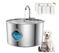 Watrify Cat Fountain, Watrify Cat Water Fountain 3.2L/108oz, Automatic, Natural Circulation Filtration, 4-Stage Filtration, Ultra-Quiet Pump, Easy to Clean (2Filters)