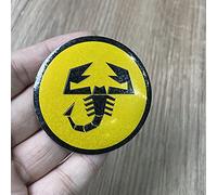 WatSKY 4 pièces Voiture Cache moyeux Stickers, pour Abarth 56MM Jante Capuchons Centre Roue Badge décoration Imperméable Anti poussière,D
