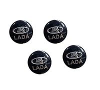 WatSKY 4 pièces Voiture Cache moyeux Stickers, pour LADA 56MM Jante Capuchons Centre Roue Badge décoration Imperméable Anti poussière