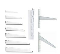 Watson Lot de 10 supports d'étagère super résistants Blanc 22 cm ou 220 mm