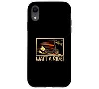 Watt A Ride Drôle Véhicule électrique E-Scooter Un conducteur de vélo électrique Coque pour iPhone XR