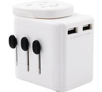Wattandco - Adaptateur universel de voyage 150 pays + 2xUSB - Watt and Co