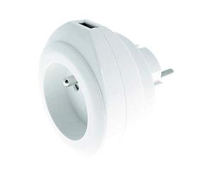Watt and Co - Prise BEWATT + Chargeur USB Blanc