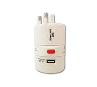 Watt&Co - ADU150PUSB2B Kit Adaptateur de Voyage, Blanc