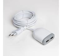 WATT&CO Chargeur rapide 2 USB avec câble 3m