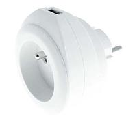 Prise BEWATT avec chargeur USB réversible (blanc) - Watt and Co